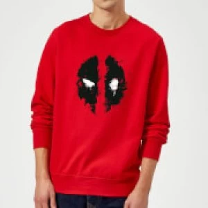 Image of Marvel Deadpool Splat Face Sweatshirt - Red - S