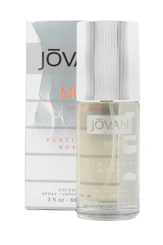 Image of Jovan Platinum Musk for Men Eau de Cologne Spray 88ml White male