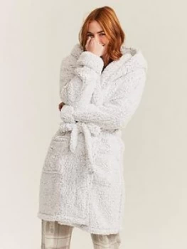 Image of Fatface Teddy Robe - Grey