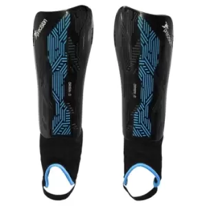 Image of Precision Origin.0 Shin & Ankle Guards Black/Cyan Large