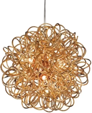 Image of Stella 6 Light Ribbon Ceiling Pendant Copper, G9