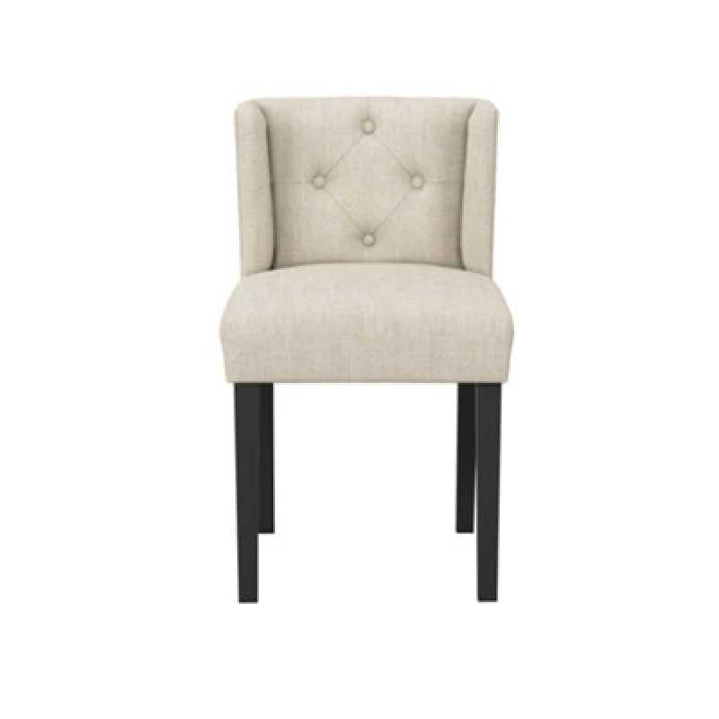 Image of LPD Shay Stone Winged Armless Dining Chair With Anthracite Linen Fabric (1 Per Pack)