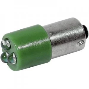 Image of LED bulb BA9s Green 24 Vdc 24 V AC 1500 mcd CML