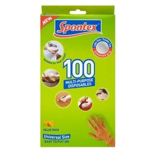 Image of Spontex Multipurpose Disposable Gloves - 100 Pack