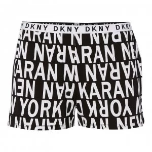 Image of DKNY AOP Logo Shorts - 019 BLACKPRT