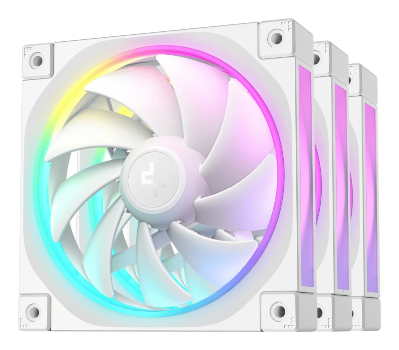 Image of DeepCool DeepCool FL12 WH-3 in 1 Computer case Fan 12cm White 3 pc(s) R-FL12-WHAPN3-G