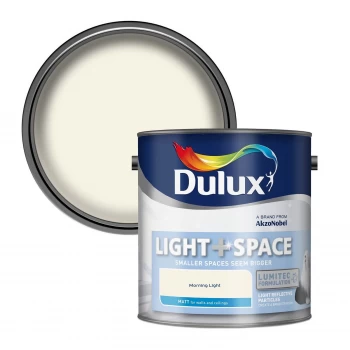 Image of Dulux Light & Space Morning Light Matt Emulsion Paint 2.5L