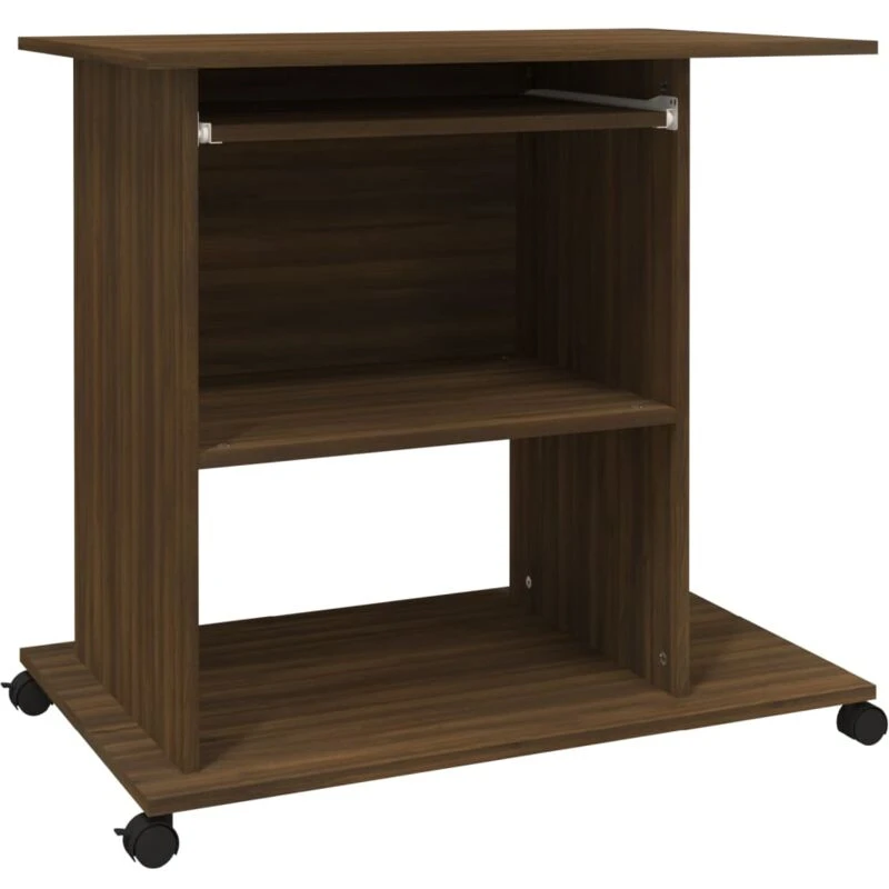 Image of VIDAXL Vidaxl - Computer Desk Brown Oak 80x50x75cm Engineered Wood 8720286954591