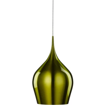 Image of Searchlight Vibrant - 1 Light Large Dome Ceiling Pendant Green, E27