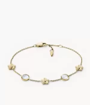 Image of Fossil Women Val Vintage Vacation White Mother-of-Pearl Station Bracelet