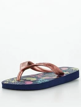 Image of Havaianas Flores Flip Flop Sandal - Purple, Purple, Size 13 Younger