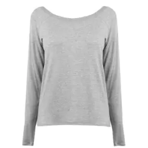 Image of Lorna Jane Open Back Long Sleeve Active Top - Grey