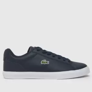 Image of Lacoste Lerond Plus Pro Trainers In Navy & White