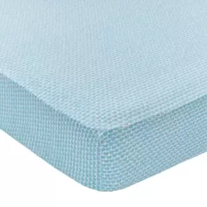 Image of Joules Coastal Stripe 100% Cotton Fitted Sheet Aqua