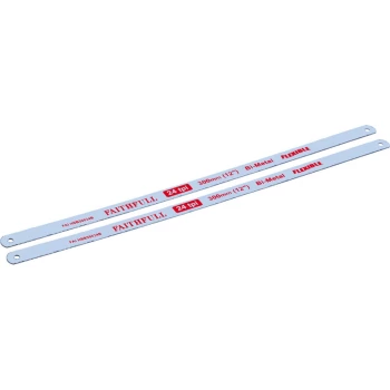 Image of Faithfull Hacksaw Blades 12" / 300mm 24tpi Pack of 2