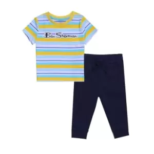 Image of Ben Sherman Ben Strpe T & Jg Set Bb99 - Yellow