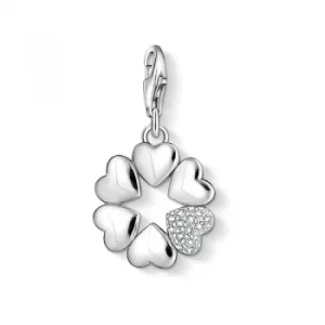 Image of Ladies Thomas Sabo Sterling Silver Charm Club Hearts Charm
