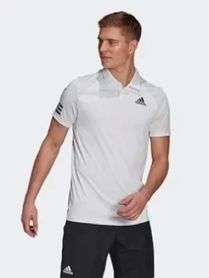 Image of adidas Tennis Club 3-stripes Polo Shirt, Black/White Size M Men
