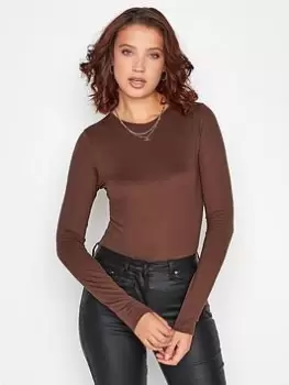 Image of Long Tall Sally Long Sleeve Bodysuit - Brown