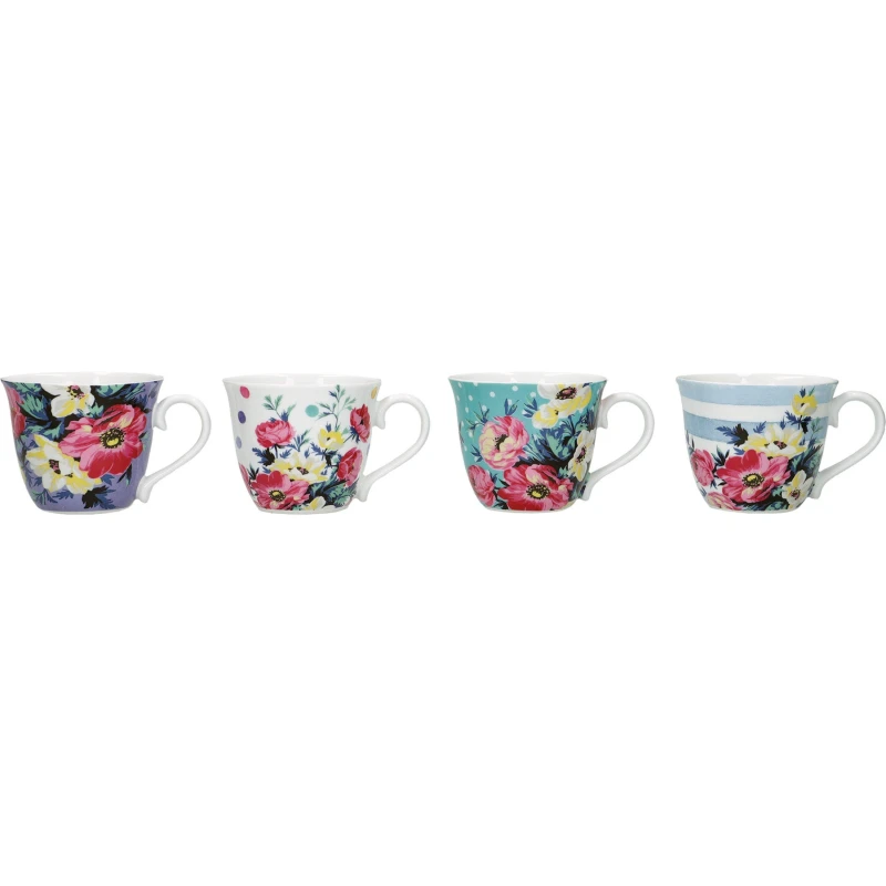 Image of Mikasa Clovelly Porcelain Espresso Mugs Set of Fo Assorted unisex 8.5x16x16