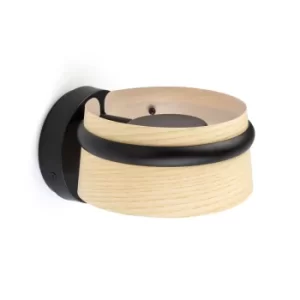 Image of Loop Integrated LED Wall Light Black, 2700K