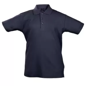 Image of SOLS Kids Unisex Summer II Pique Polo Shirt (6yrs) (Navy)