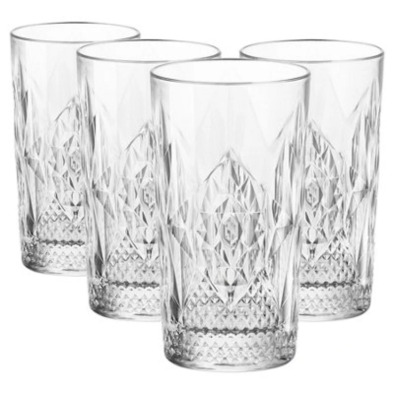 Image of Bormioli Rocco Bartender Stone Highball Glasses - 490ml - Pack of 4 Clear unisex