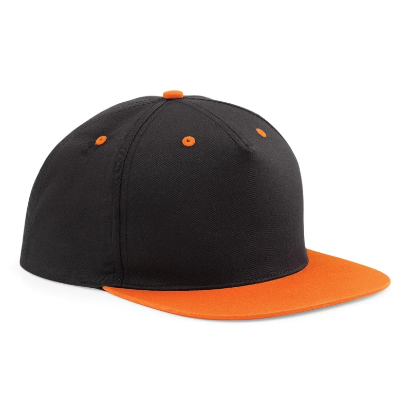 Image of Beechfield Beechfield Men 5 Panel Contrast Snapback Cap in Black One Size Male 5054171879267