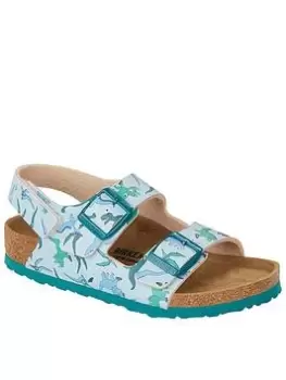 Image of Birkenstock Milano Hl K Bfdd Big Dino L. Blue Sandal, Blue, Size 8 Younger