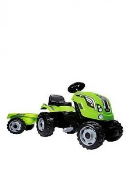 Image of Smoby Green Tractor With Trailer