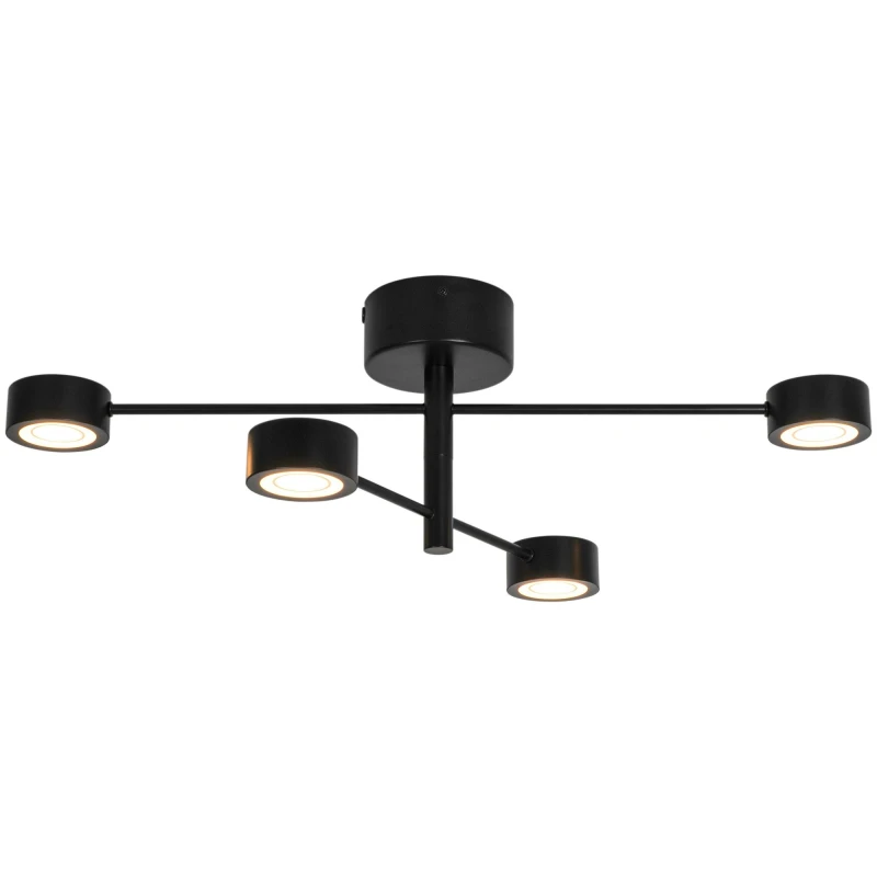 Image of Nordlux 'Clyde Flex 4-Rail' Indoor Spot Light Black Intergrated LED Black Unisex