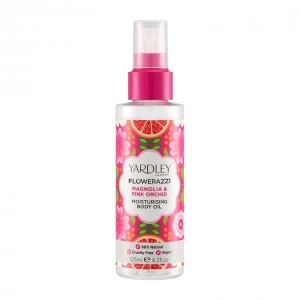 Image of Yardley Flowerazzi Magnolia Pink Orchid Body Oil 125ml