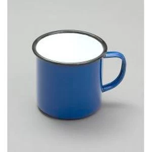 Image of Falcon Traditional Enamel Mug Green/Blue/Red 8cm x 284ml