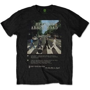 Image of The Beatles - Abbey Road 8 Track Mens XXX-Large T-Shirt - Black