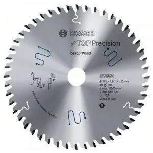 Image of Bosch Accessories Top Precision 2608642386 Circular saw blade 165 x 20 x 1.8mm Number of cogs: 32
