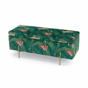 Image of LPD Lola Storage Ottoman Jungle Print