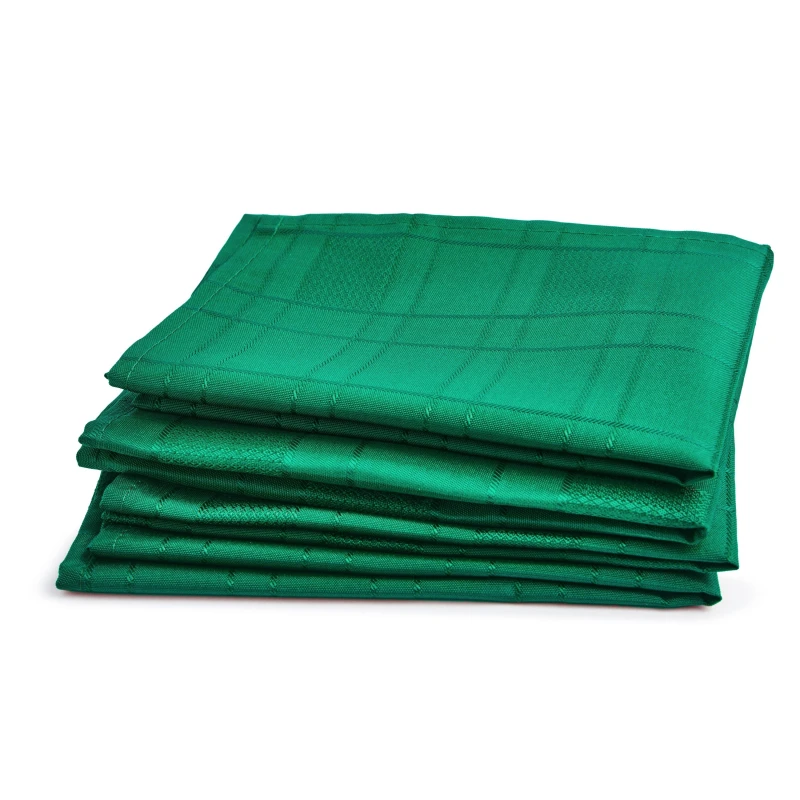 Image of Emma Barclay Jacquard Napkins Soft Polyester Chequers Forest Green unisex ONE SIZE