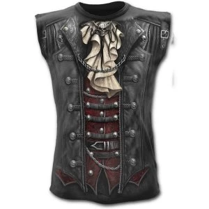 Image of Goth Wrap Allover Sleeveles Sleeveles Mens Medium T-Shirt - Black