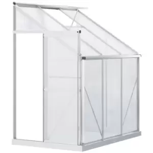 Image of Outsunny 6x4ft Walk-In Lean To Greenhouse - Silver