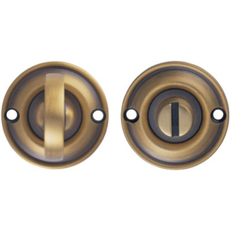 Image of Loops Small Bathroom Thumbturn Lock And Release Handle 67mm Spindle Antique Bronze Multi unisex