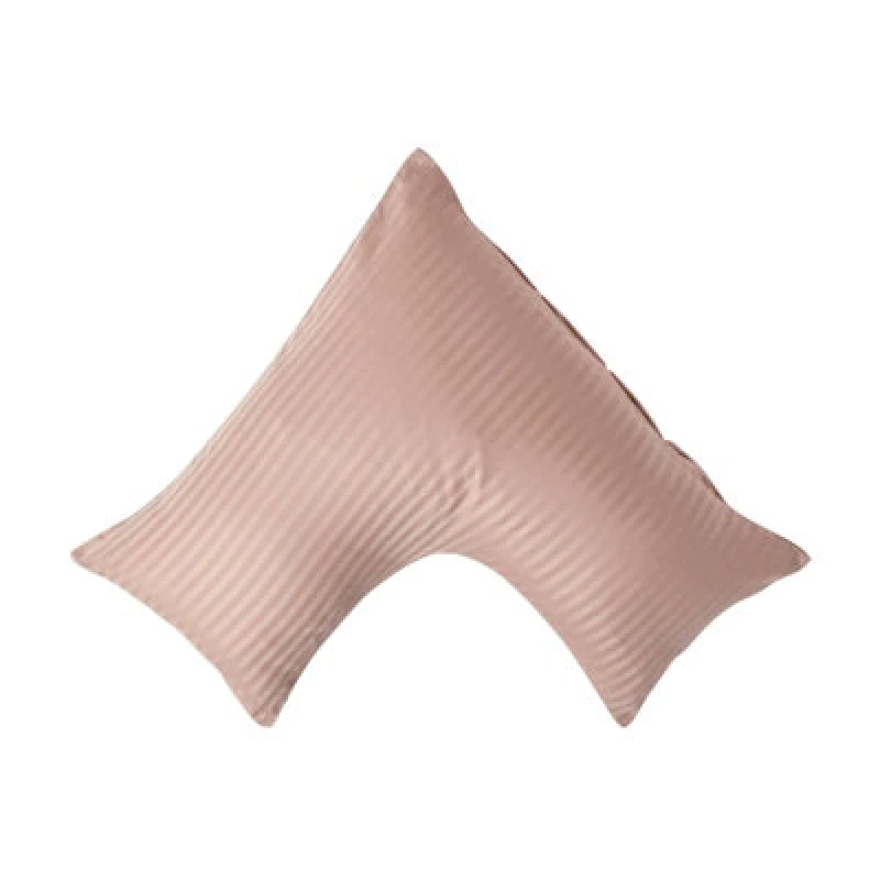 Image of Homescapes Taupe Beige Egyptian Cotton Super Soft V Shaped Pillowcase 330 Tc