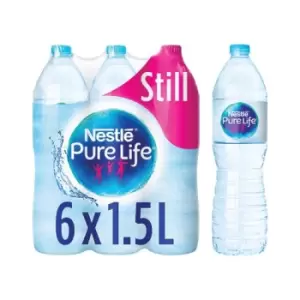 Image of Nestle Pure Life Water 1.5 Litre Bottle (Pack of 6) 12395315