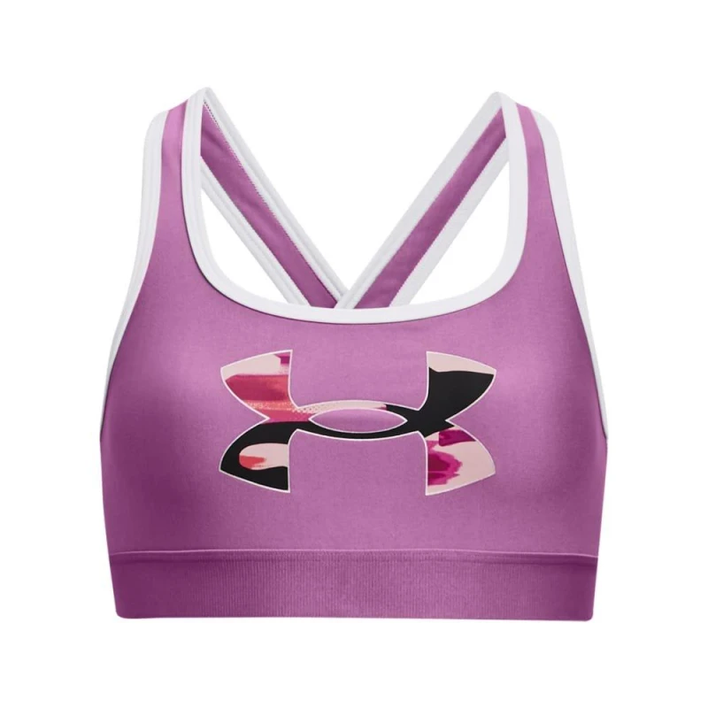 Image of Under Armour UA Crossback Graphic Sports Bra - Purple Purple 7 - 8 Years