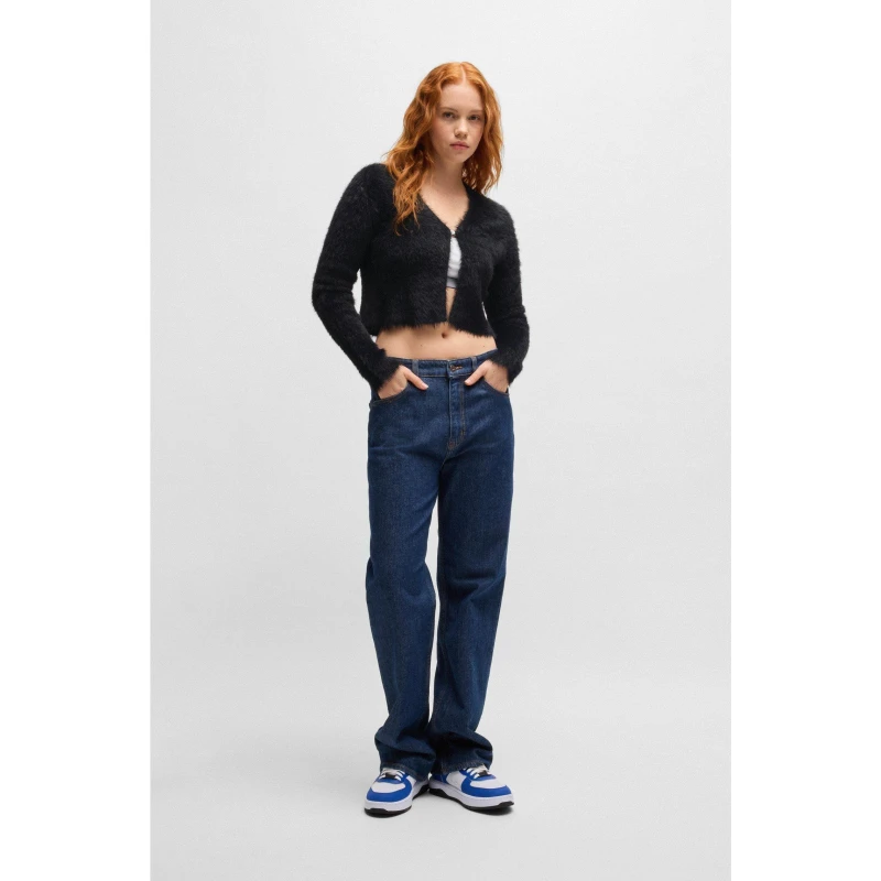 Image of Hugo Womens Suvano Knitted Cardigan Black female 8 (S)