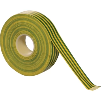 Image of Green & Yellow PVC Insulation Tape - 19MM X 33M