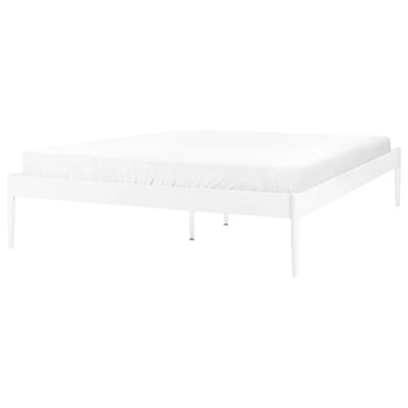 Image of Beliani Bed Metal Vaurs 160 X 200 Cm (Eu King Size) White