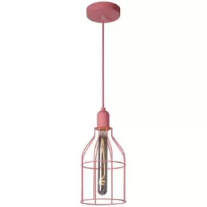 Image of Lucide Lighting - Lucide pola - Wire Pendant Light Children - Ø15cm - 1xE27 - Pink
