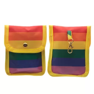 Image of Somewhere Rainbow Face Covering & Hand Sanitiser Pouch