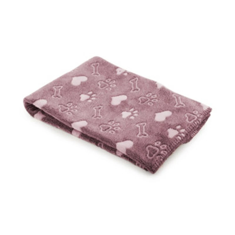 Image of Ancol Pink 'Sleepy Paws' Comfort Breathable Fleece Dog and Cat Blanket Pink