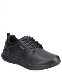 Image of Skechers Delson Antigo Lace Up Shoe - Black
